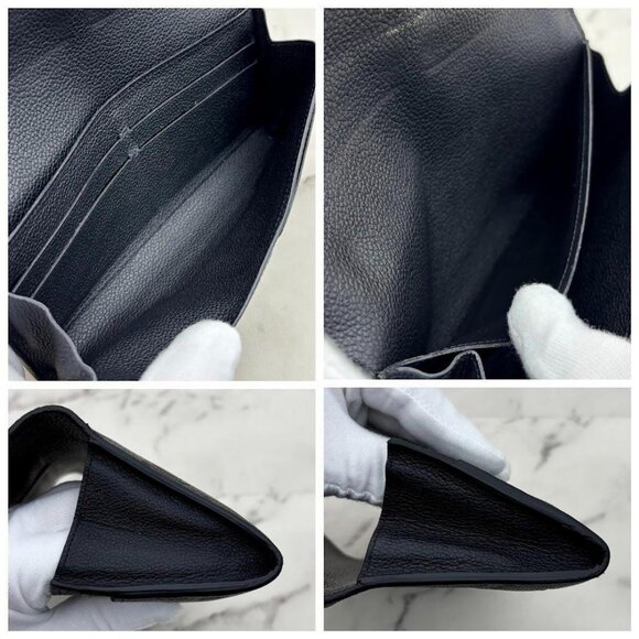 Louis Vuitton Monogram Empreinte Curieuse Sarah Wallet Black Leather - Picture 13 of 16